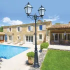 Laternenpfahl mit 2 Lichtern im Vintage-Stil aus Aluminium und Glas, hergestellt in Italien – Vivian Viadurini