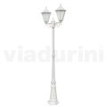 Vintage-Lampe mit 2 Lichtern aus weißem Aluminium, hergestellt in Italien – Terella
