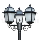 Gartenlaternenpfahl 219 cm hoch aus anthrazitfarbenem Aluminium und sandgestrahltem Glas - Elric Viadurini