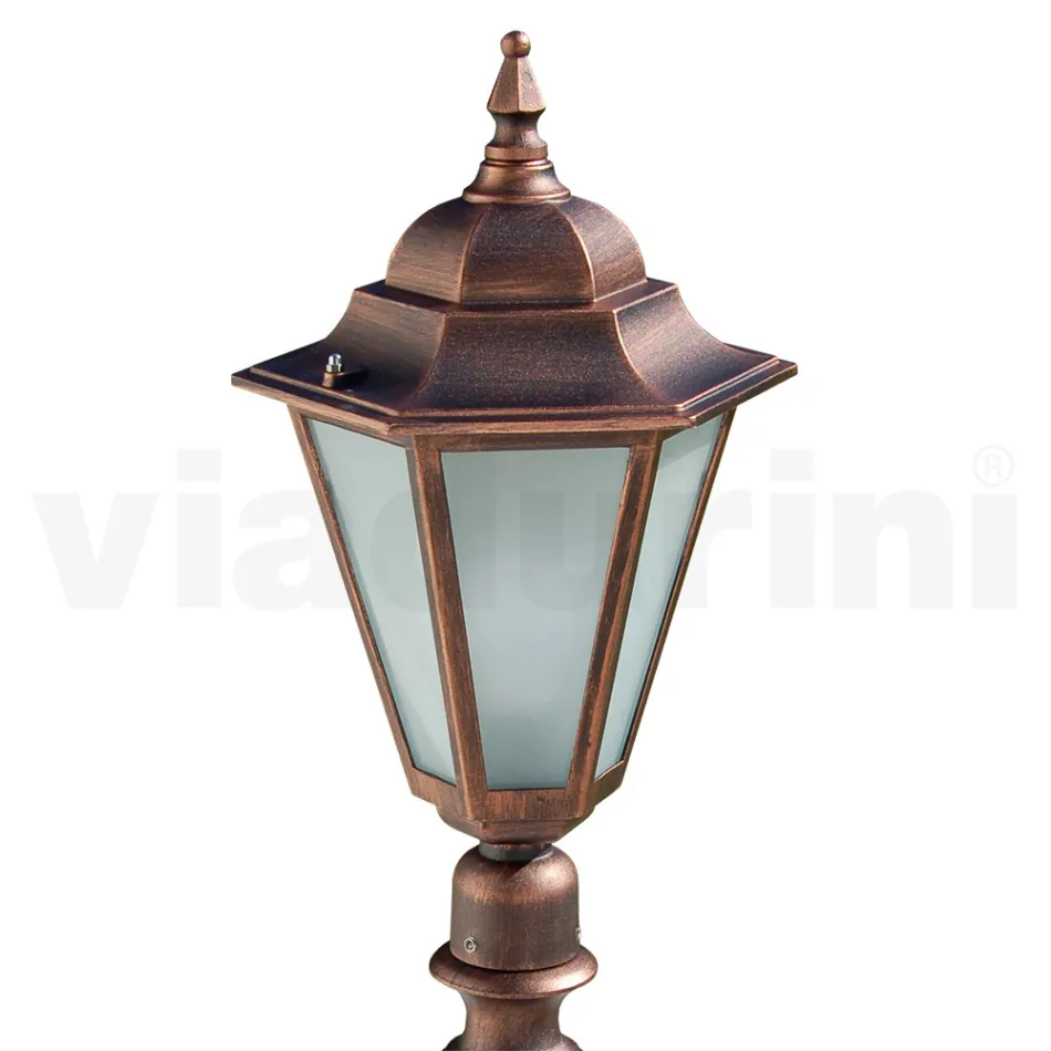 79 cm hohe Gartenlampe aus Glas und 5 Aluminiumausführungen - Pinako Viadurini