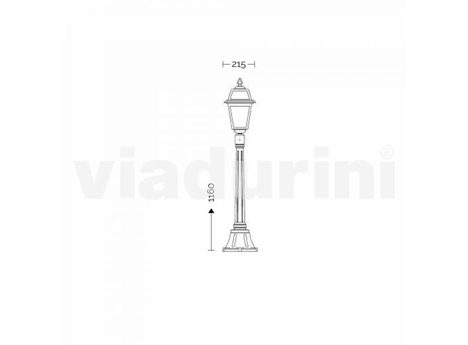 Niedrige Straßenlampe für den Außenbereich aus Aluminium, hergestellt in Italien, Kristel Viadurini