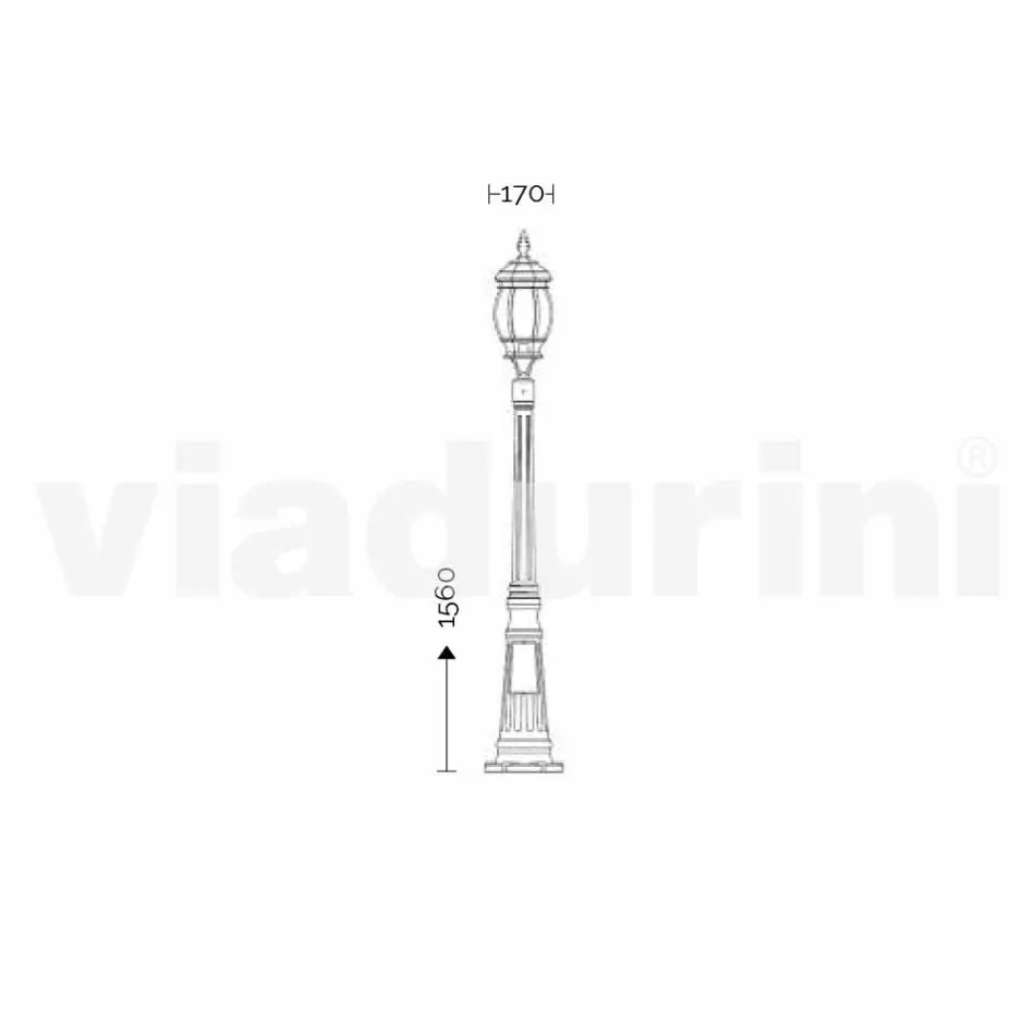 Außenleuchte mit einer Aluminiumleuchte made in Italy, Anika Viadurini