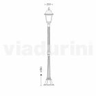 Klassische Gartenlampe aus Aluminium made in Italy, Aquilina Viadurini