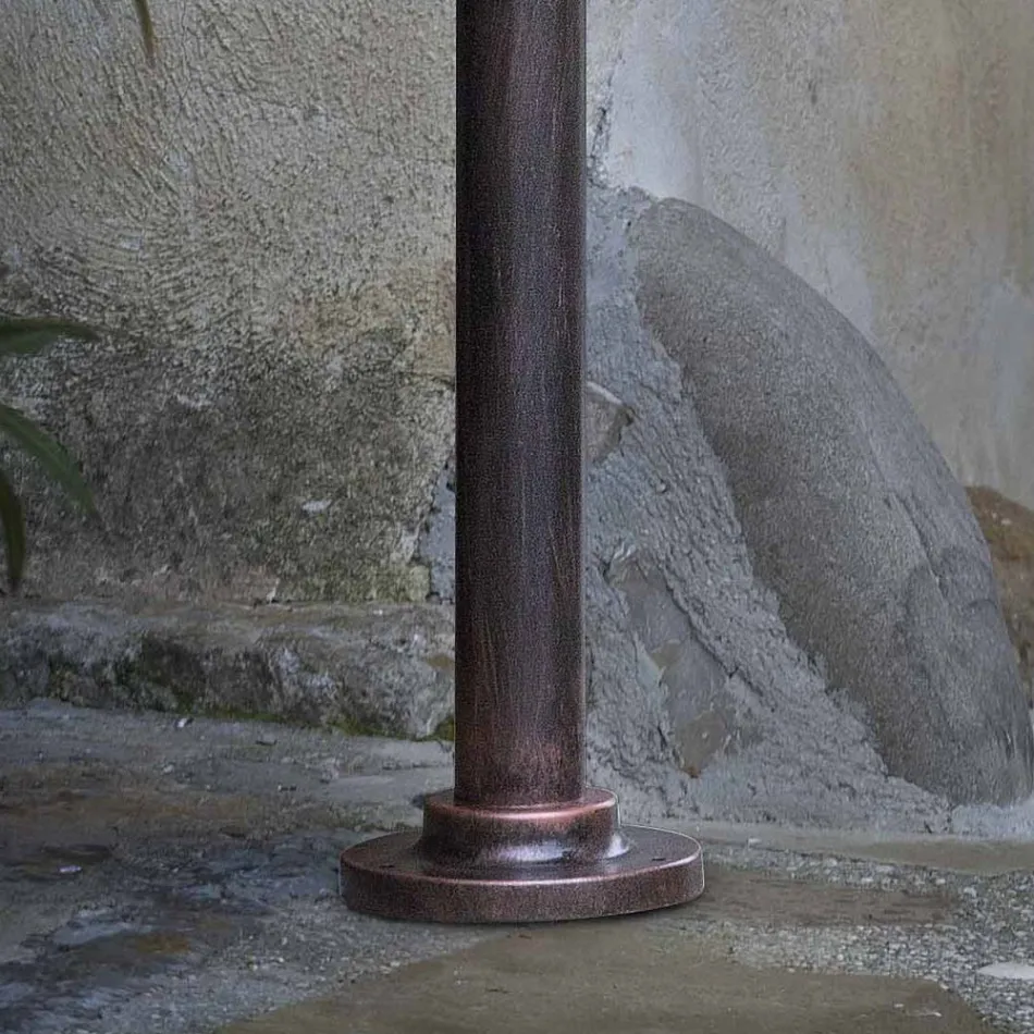 Gartenlaterne, gebogenes Design aus handbemaltem Aluminium – Campobasso Viadurini