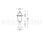 Gartenlampe aus anthrazitfarbenem Aluminium und sandgestrahltem Glas - Elric Viadurini