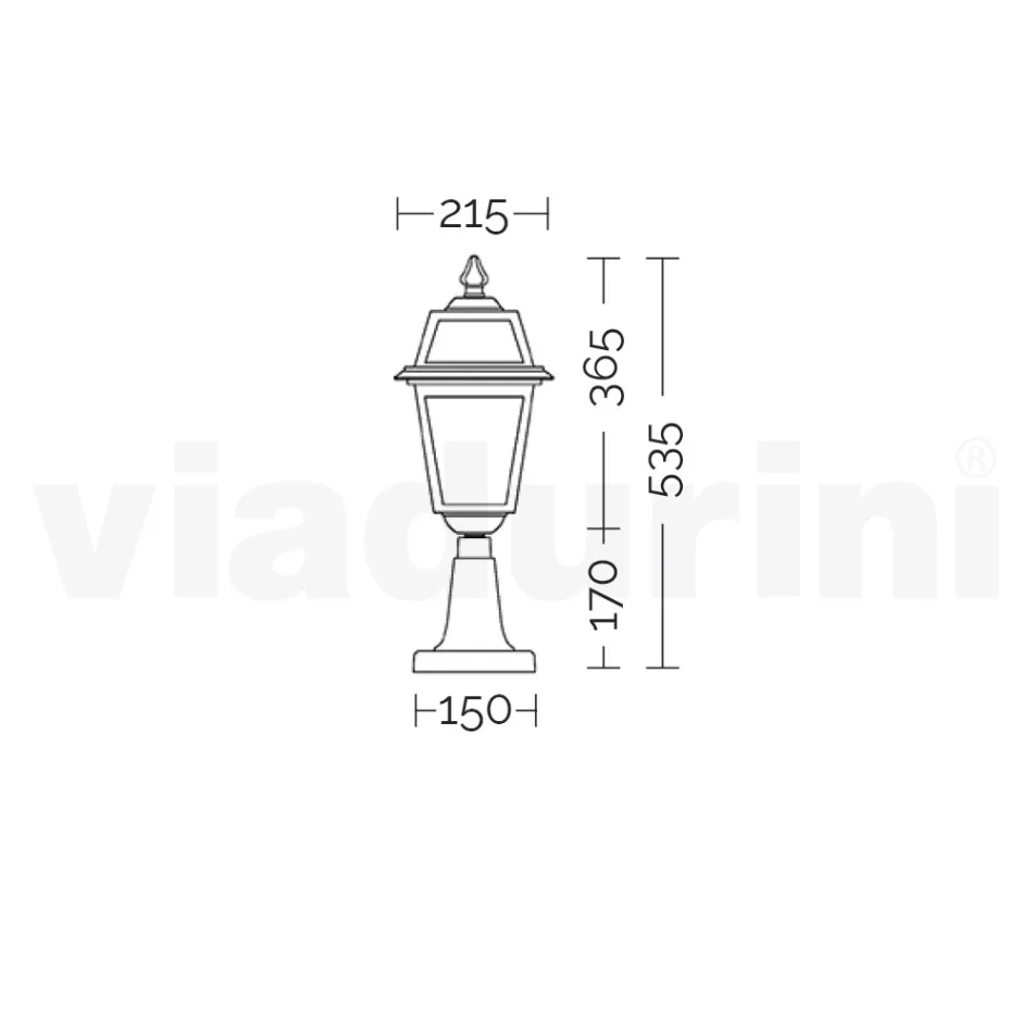 Gartenlampe aus anthrazitfarbenem Aluminium und sandgestrahltem Glas - Elric Viadurini