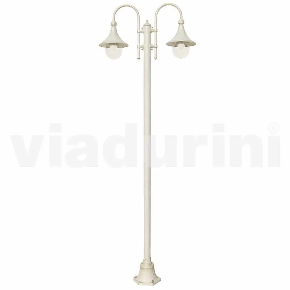 Gartenlampe aus weißem Aluminiumdruckguss aus Italien, Anusca Viadurini