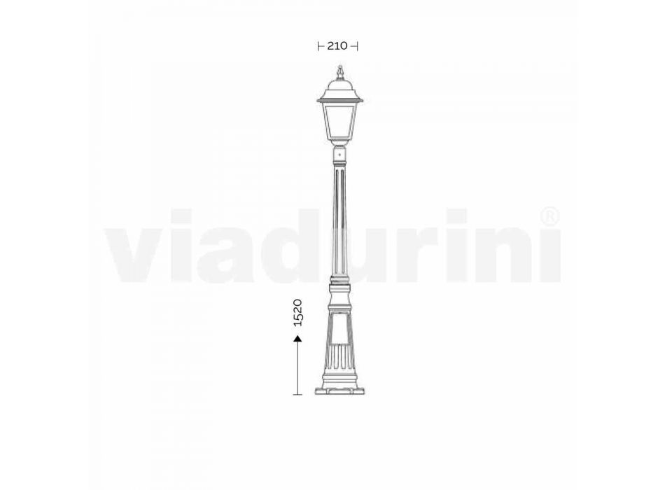 Gartenlampe aus Aluminiumdruckguss hergestellt in Italien, Aquilina Viadurini