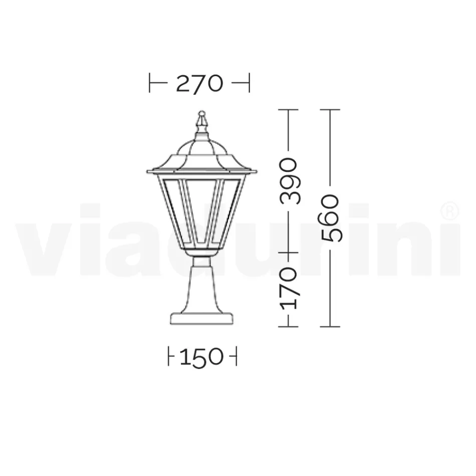Gartenlampe aus sandgestrahltem Glas und 5 Aluminiumausführungen - Pinako Viadurini