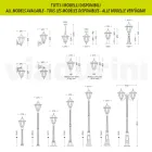 Gartenlampe aus sandgestrahltem Glas und 5 Aluminiumausführungen - Pinako Viadurini