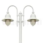 Vintage-Gartenlampe mit 2 Lichtern aus Aluminium, hergestellt in Italien – Cassandra Viadurini