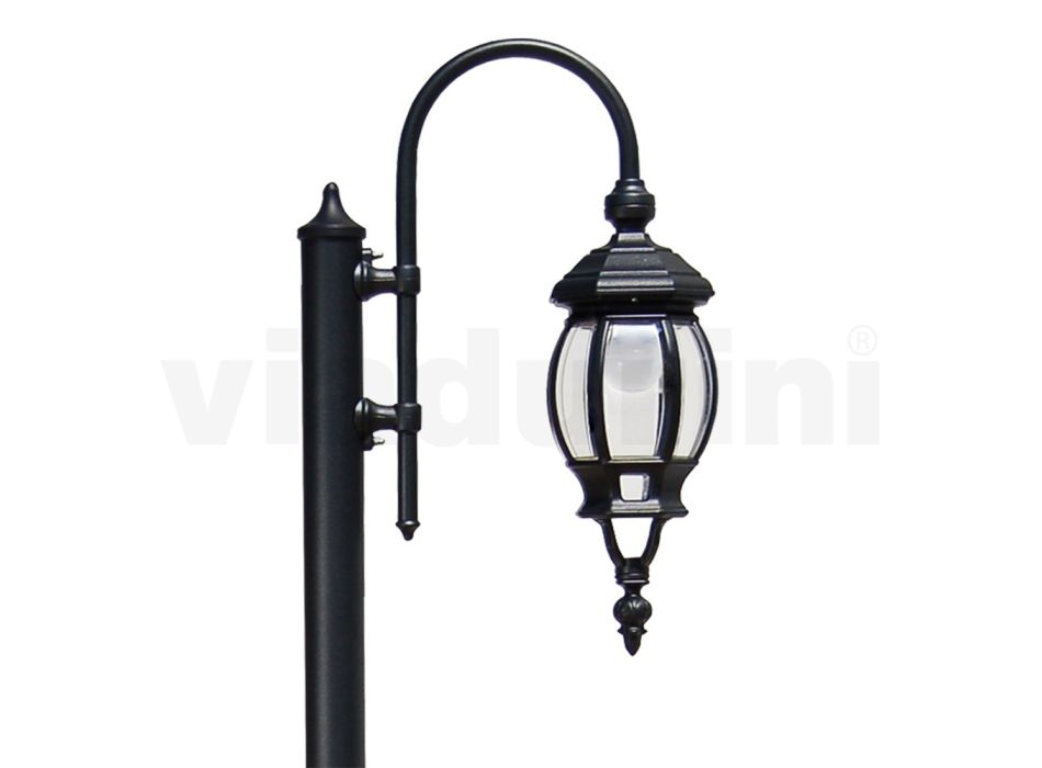 Vintage-Gartenlampe aus anthrazitfarbenem Aluminium, hergestellt in Italien – Empire Viadurini