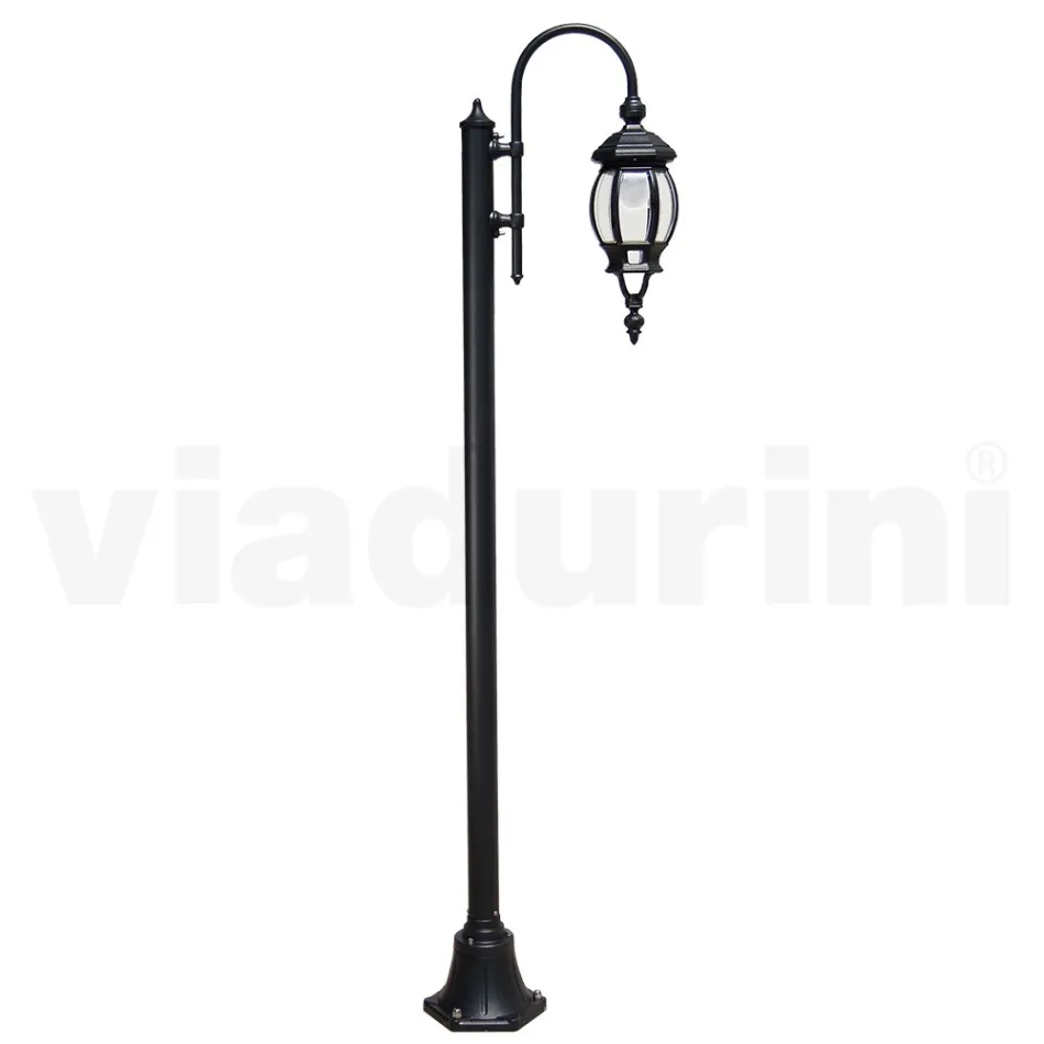Vintage-Gartenlampe aus anthrazitfarbenem Aluminium, hergestellt in Italien – Empire Viadurini