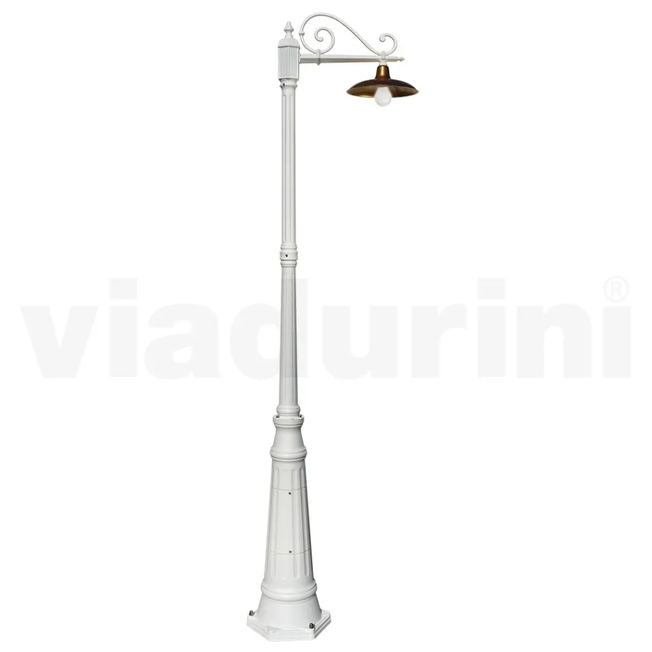 Vintage-Gartenlampe aus Aluminium und Messing, hergestellt in Italien – Adela Viadurini