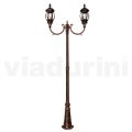 Gartenlampe 2 Lichter im Vintage-Stil aus Aluminium, hergestellt in Italien – Leona