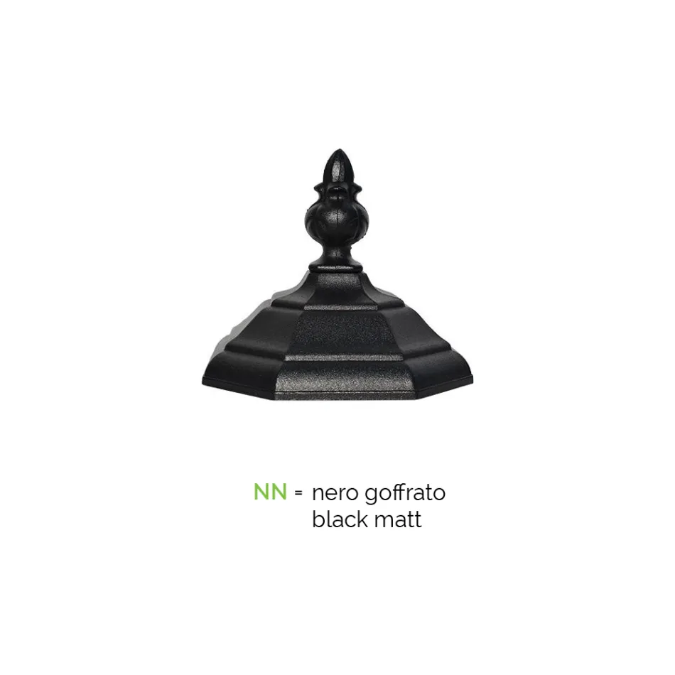 Gartenlampe 2 Lichter im Vintage-Stil aus Aluminium, hergestellt in Italien – Leona Viadurini