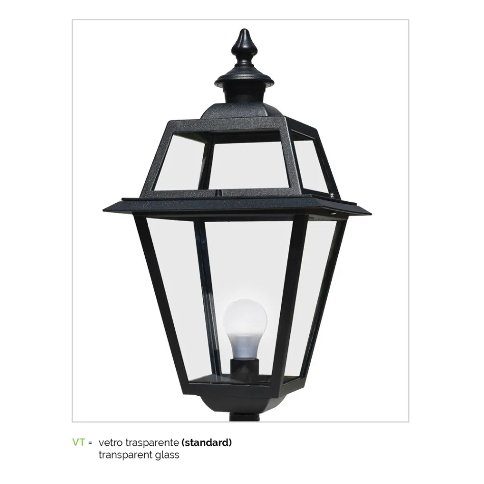 Gartenlampe mit 2 Lichtern aus Aluminium und Glas, hergestellt in Italien – Vivian Viadurini