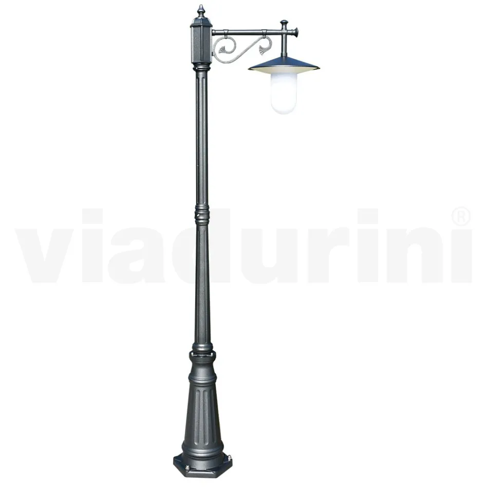 Gartenlampe im Vintage-Stil aus grauem Aluminium, hergestellt in Italien – Belen Viadurini