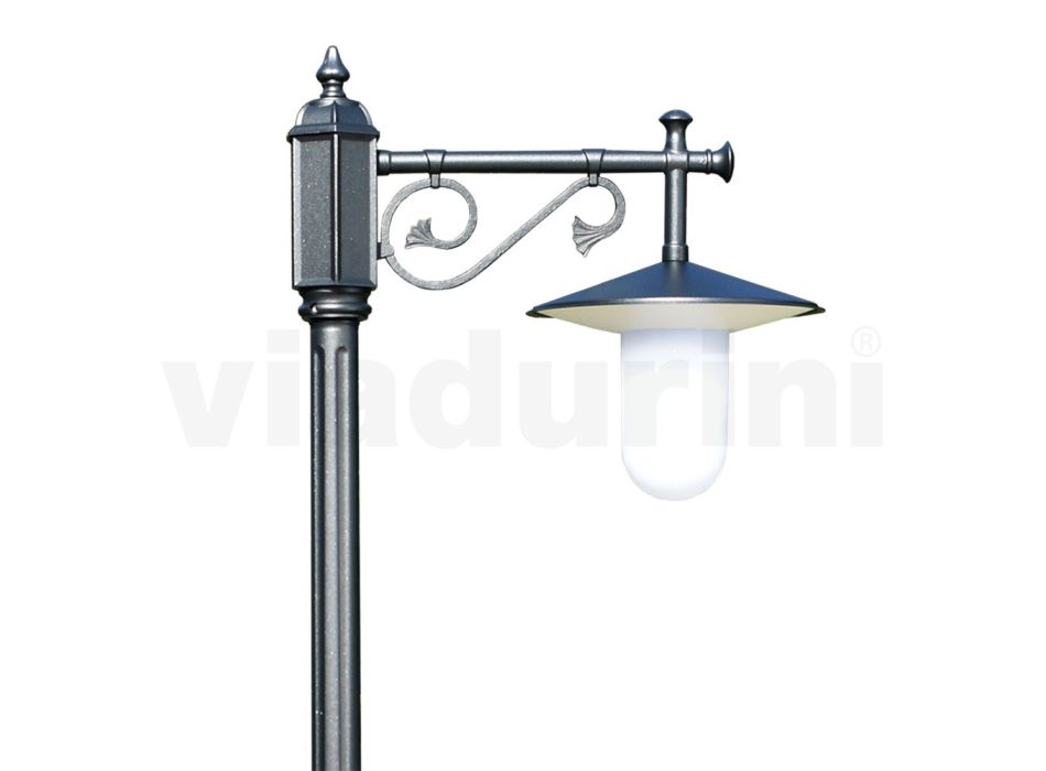 Gartenlampe im Vintage-Stil aus grauem Aluminium, hergestellt in Italien – Belen Viadurini