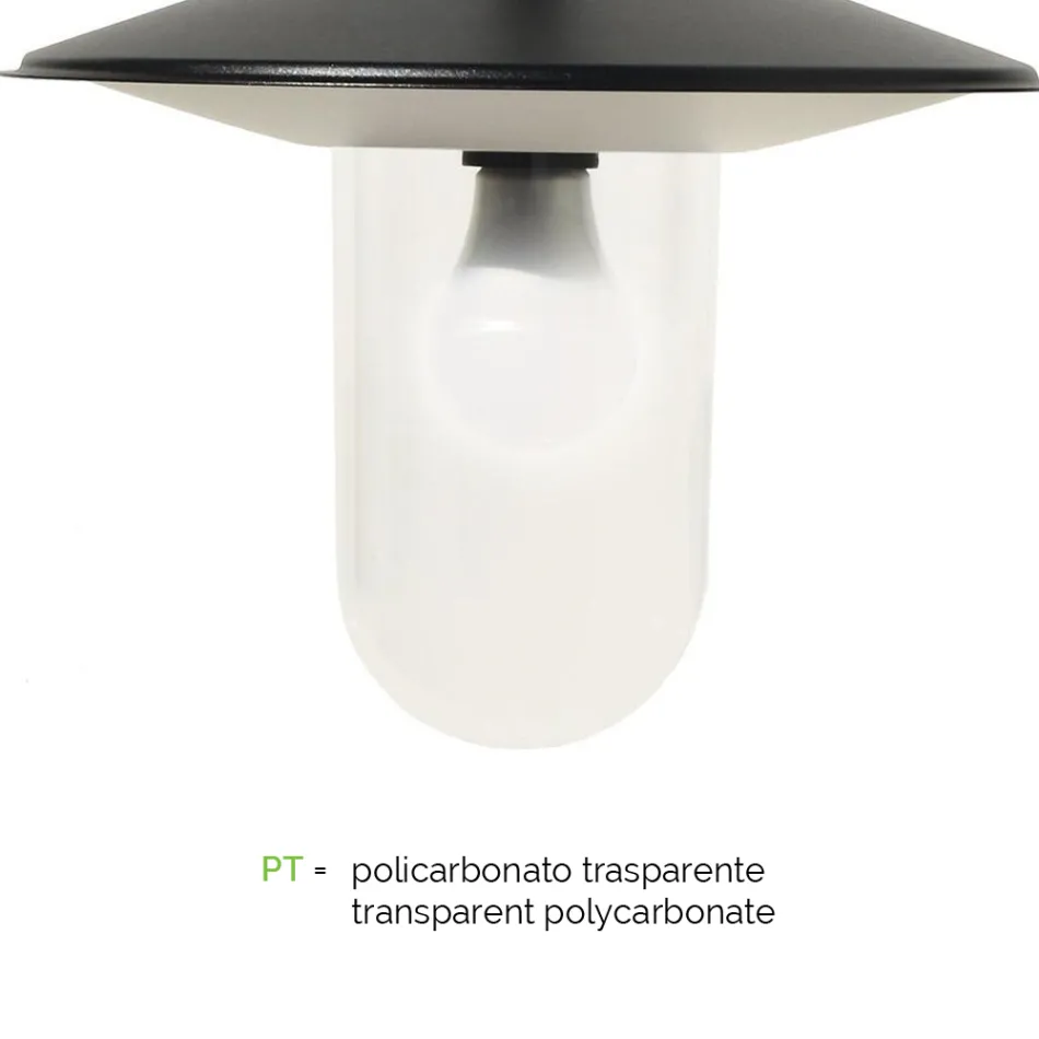 Gartenlampe im Vintage-Stil aus grauem Aluminium, hergestellt in Italien – Belen Viadurini