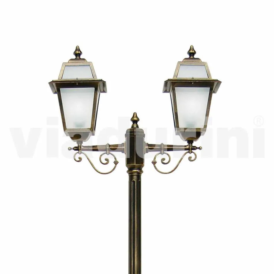 Außenleuchte mit zwei Leuchten aus Aluminium made in Italy, Kristel Viadurini