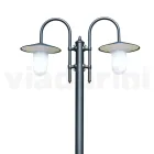 Vintage-Gartenlampe mit 2 Lichtern aus Aluminium, hergestellt in Italien – Belen Viadurini