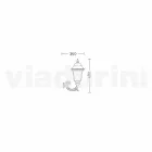 Wandgarten-Aluminiumlaterne hergestellt in Italien, Aquilina Viadurini