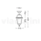 Gartendeckenlaterne aus anthrazitfarbenem Aluminium und sandgestrahltem Glas - Elric Viadurini