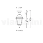 Deckenlaterne aus Aluminiumdruckguss und Glasdiffusor - Scintilla Viadurini