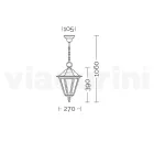 Vintage-Außenlaterne aus weißem Aluminium, hergestellt in Italien – Terella Viadurini