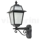 Gartenlaterne aus anthrazitfarbenem Aluminium und sandgestrahltem Glas - Elric Viadurini