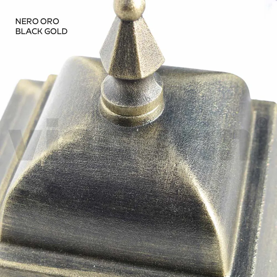 Außenwandlaterne aus Aluminium und sandgestrahltem Glas - Alchemist Viadurini