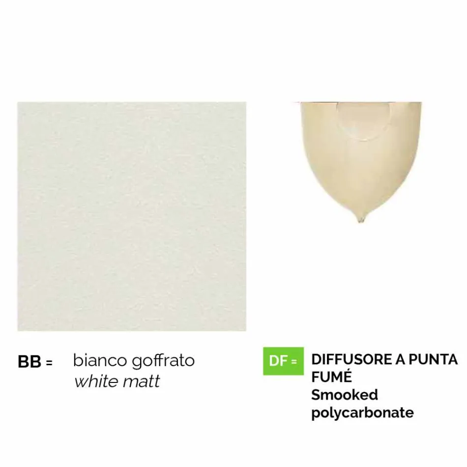 Anusca Wandlaterne für den Außenbereich aus weißem Aluminium made in Italy Viadurini