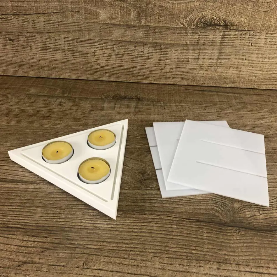 Modernes Design Laterne aus hochwertigem weißem Corian Made in Italy - Sisifo Viadurini