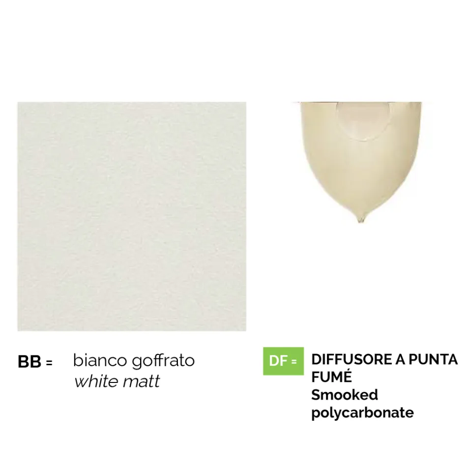 Wandgartenlaterne aus weißem Aluminium, hergestellt in Italien, Anusca Viadurini