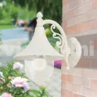 Wandgartenlaterne aus weißem Aluminium, hergestellt in Italien, Anusca Viadurini