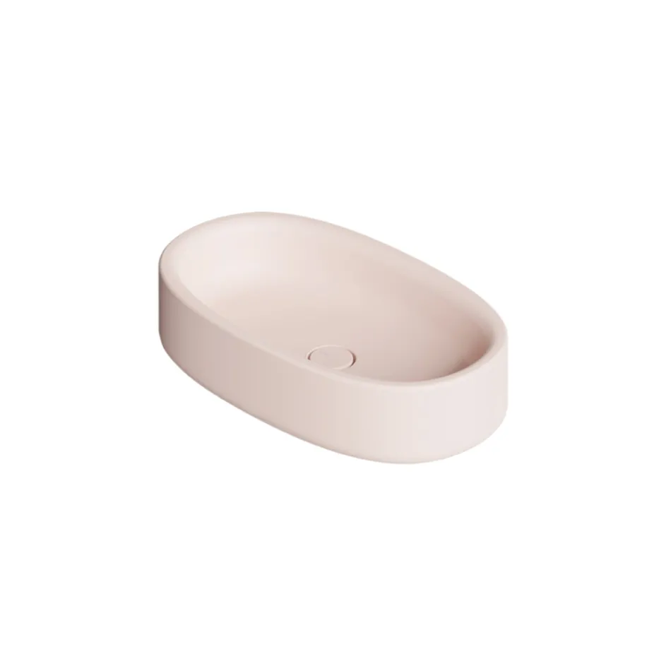 60x35 cm Aufsatzwaschbecken aus Keramik in verschiedenen Farben Made in Italy - Girl Viadurini