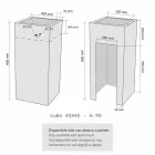 Waschbecken Säule Stein Natural Black Balik Viadurini