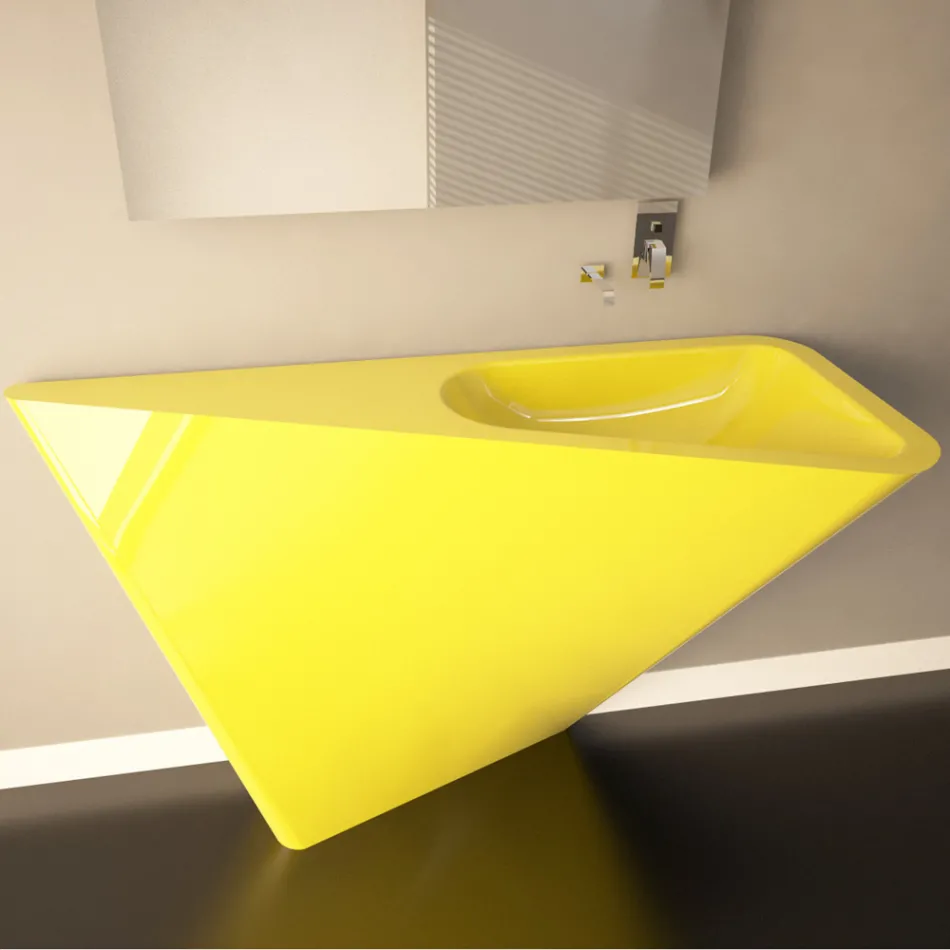 Modernes Standwaschbecken, handgefertigt von Mullet Viadurini