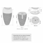 Waschbecken Spalte Spherical Stein Natur Smoke Gili Viadurini
