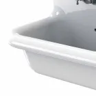 Sink Doppelschüsselwand in der modernen weißen Keramik-Andy Viadurini