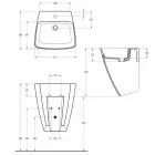 Modernes Design Wandwaschbecken aus Keramik made in Italy, Goran Viadurini