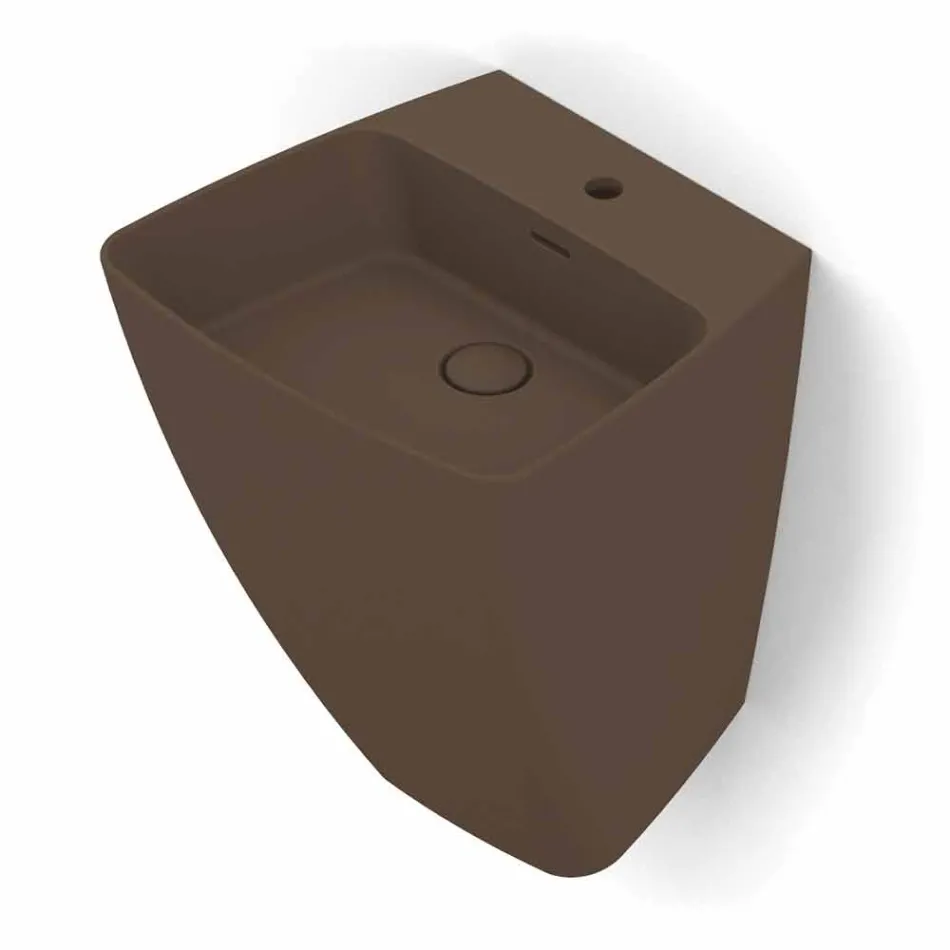 Modernes Design Wandwaschbecken aus Keramik made in Italy, Goran Viadurini