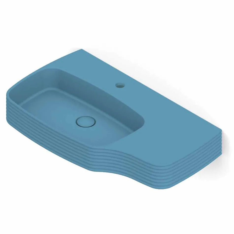 Modernes Wandwaschbecken aus Keramik made in Italy, Hamlet Viadurini