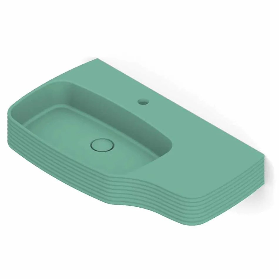 Modernes Wandwaschbecken aus Keramik made in Italy, Hamlet Viadurini