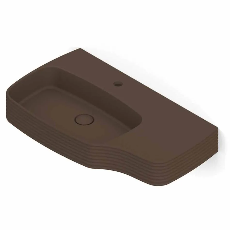 Modernes Wandwaschbecken aus Keramik made in Italy, Hamlet Viadurini