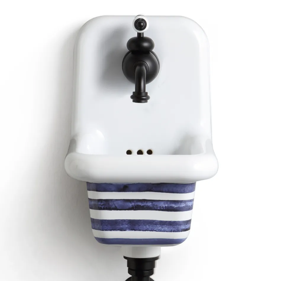 Modernes Design Gemustertes Keramik-Wandwaschbecken 26 cm - Jordan Viadurini