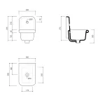 Gemustertes Keramik-Wandwaschbecken im Vintage-Stil 26 cm - Jordan Viadurini
