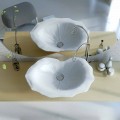Aufsatzwaschbecken in modernem Design Farfuglium blattförmig