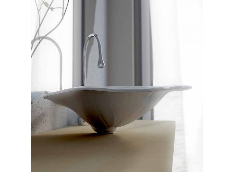 Waschbecken modernes Design Unterstützung in Form von Blatt Faruglium
